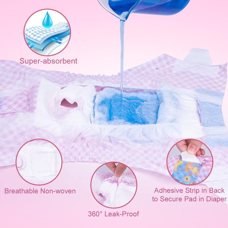 Flying Paws Disposable Female Dog Diapers, Puppy Diapers with Adjustable Elastic Waistline for Female Dog or Cat in Heat, Incontinence, Diaper with Wetness Indicator, S-10 Count - Image 3